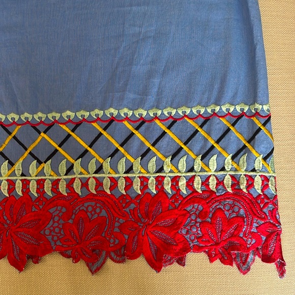 RED CARTER “Monroe” Off-Shoulder Embroidered Tunic/Dress or Top, Gorgeous, SZ XS - Picture 7 of 9